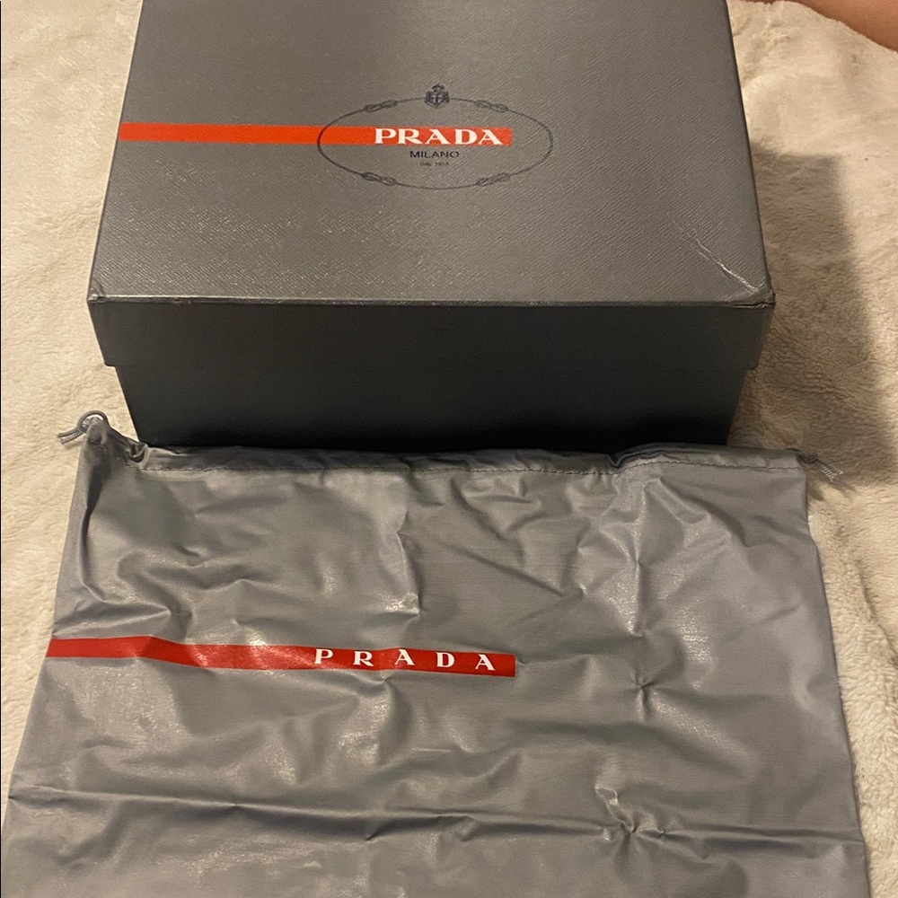 Prada Charcoal Box with Dust Bag Used